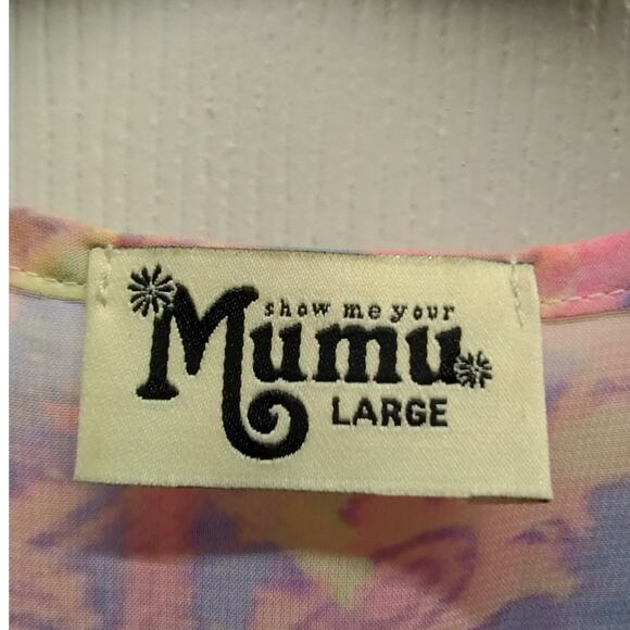 Show Me Your Mumu Size Large Colorful Floral Peta Boo Tunic Malibu Love Inns Top - Picture 7 of 7